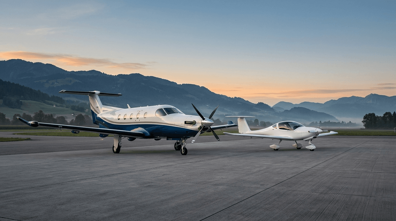 Turboprop versus light jet aircraft comparison Europe